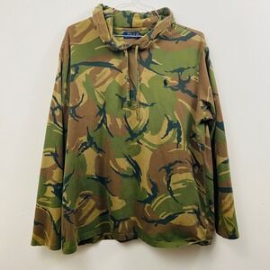 Polo Ralph Lauren Camouflage Camo Hoodie XL Green Tan Lightweight Long Sleeve